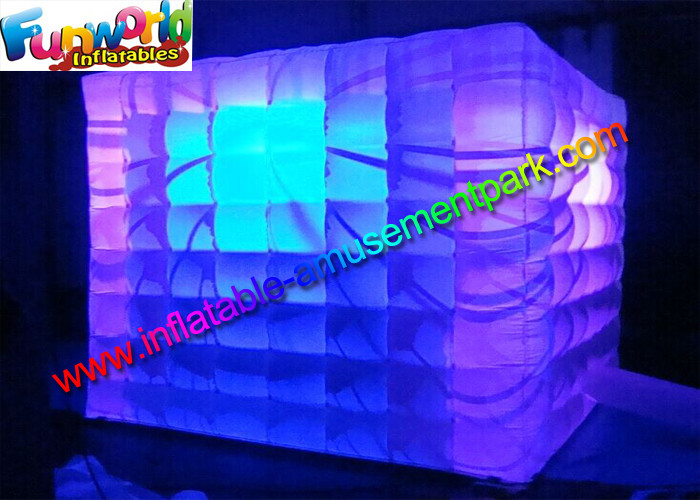 UV Treated PVC Coated Nylon Outdoor Inflatable Tent Photo Booth With Led Light