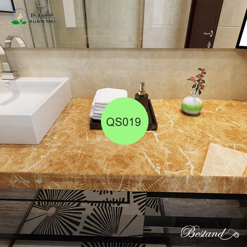 XuanMei Decorative Marble Contact Paper PVC Adhesive Film Thickness 0.2MM-0.3MM for Furniture Transformation