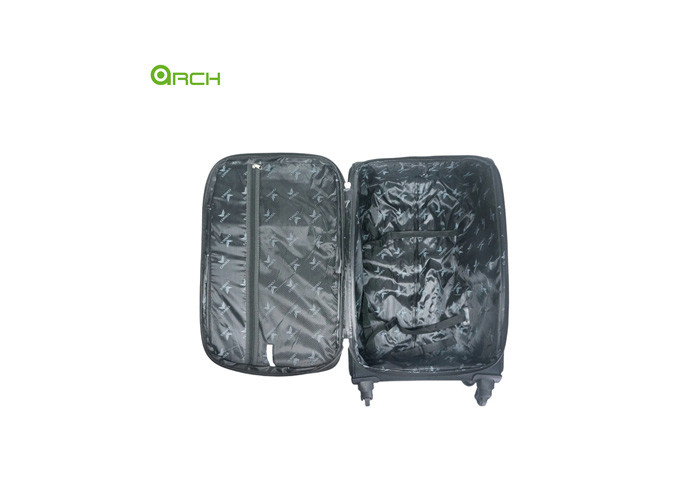 Factory Price Spinner wheels suitcase Soft Sided Luggage with two front pockets