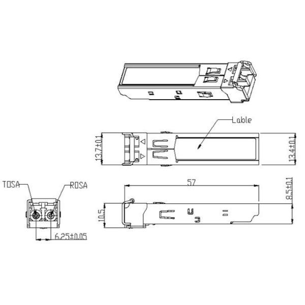 1.25Gbps 1550nm 120km CWDM SFP Fiber Module GSC-12xx-12C(D) for optical transmission systems