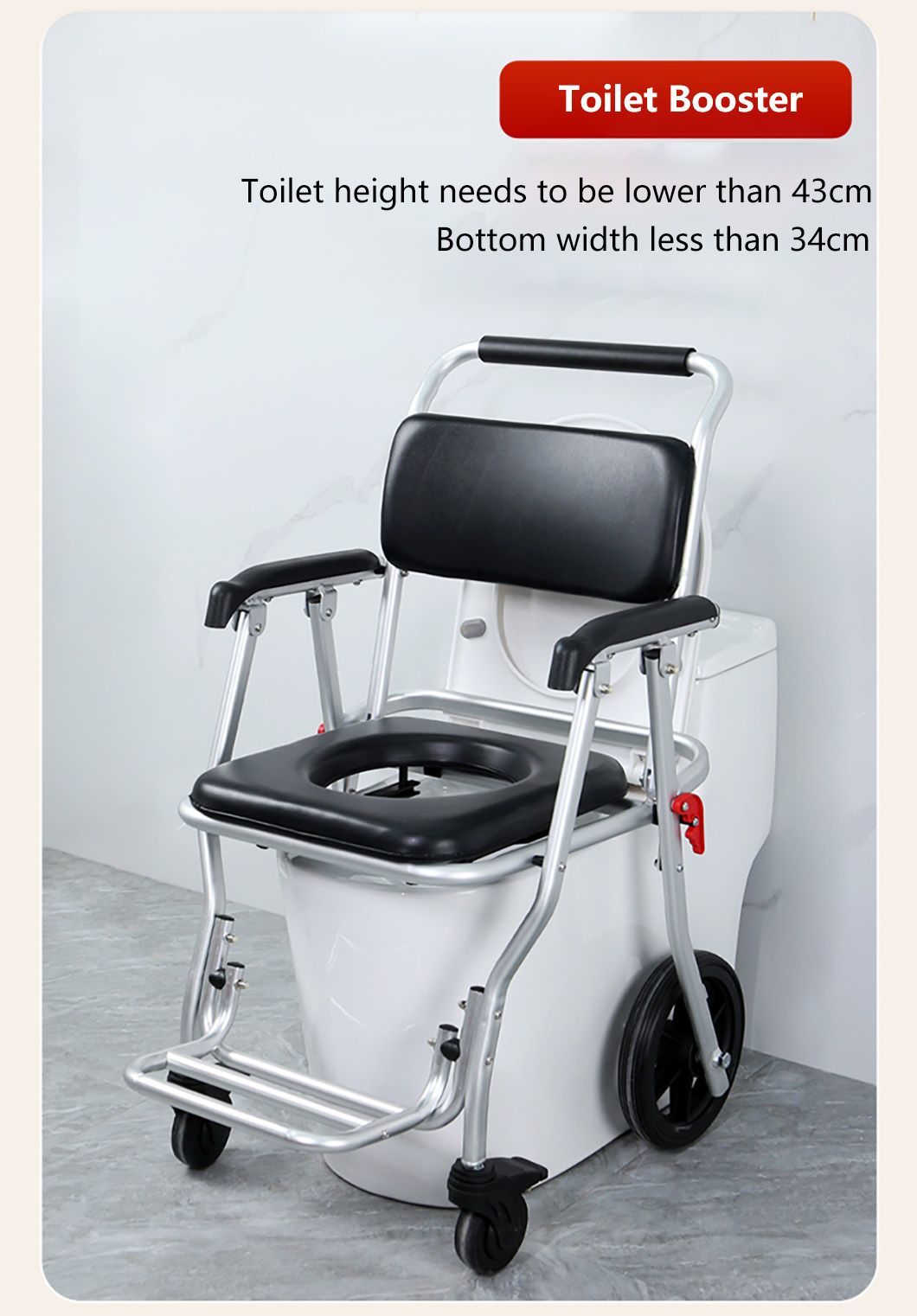 Folding Commode Shower Chair with Bedpan/Home Careor Health Care Toilet Commode Chair/Wheelchair