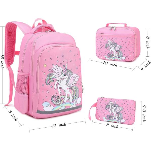 Girls Backpack School Backpack Unicorn Backpack Three Piece Set Pre School Backpack