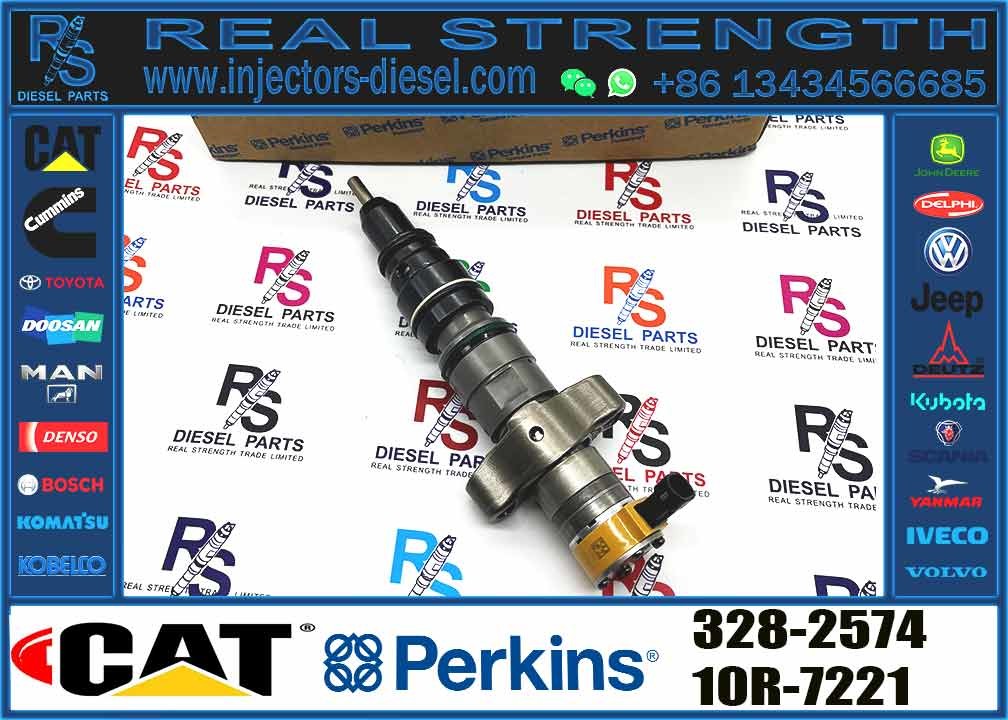 New 328-2574 3282574 Universal Rail Fuel Injector Compatible with Caterpillar C9 Diesel Engine 330D 336D 340D Excavato