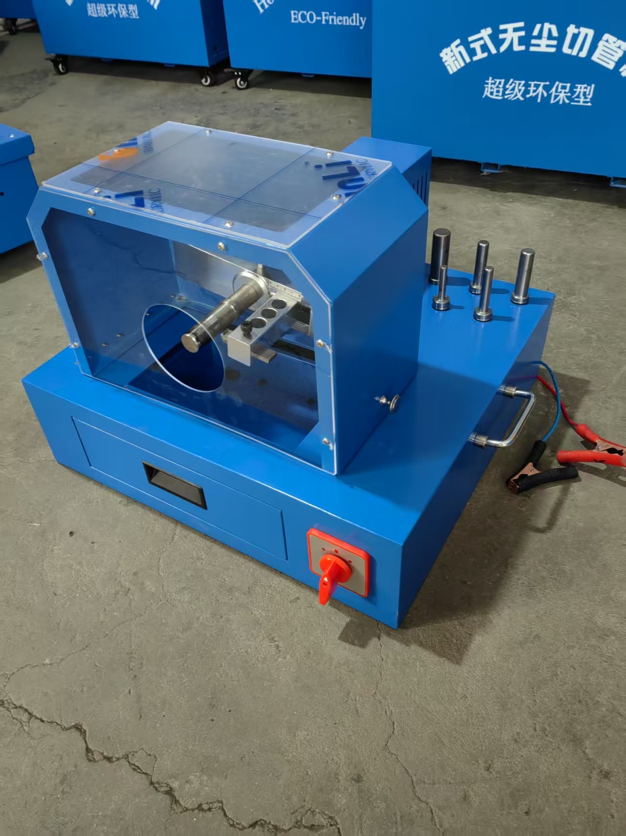 12v Voltage Blue Color Car Lading 35kg Hose Skiving Machine 2 Inch Motor Power 0.4kw for Benefit/Hose Peeling Machine