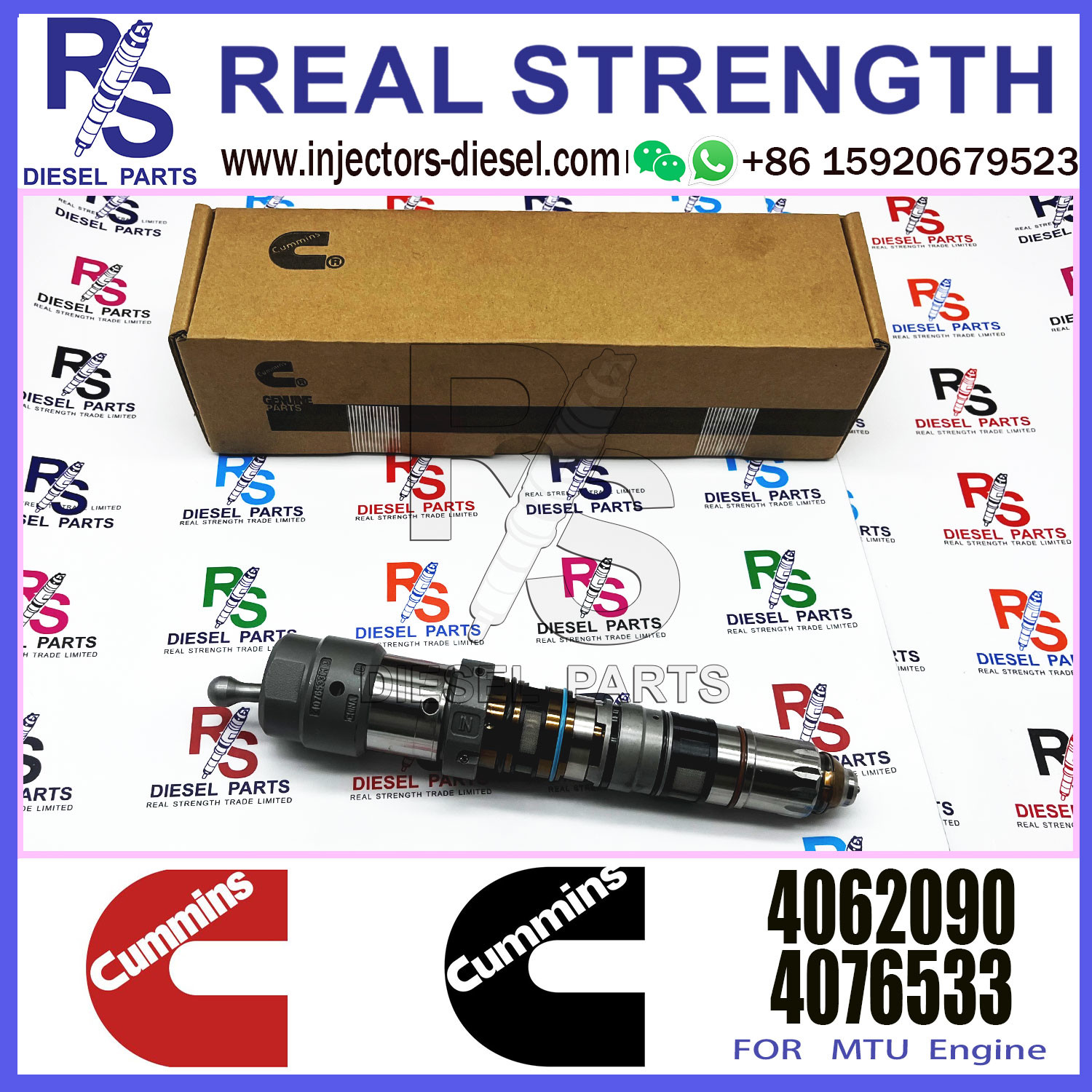QSK23 Diesel Common Rail Fuel Injector 4902827 4062090 4077076 4088431 4076533