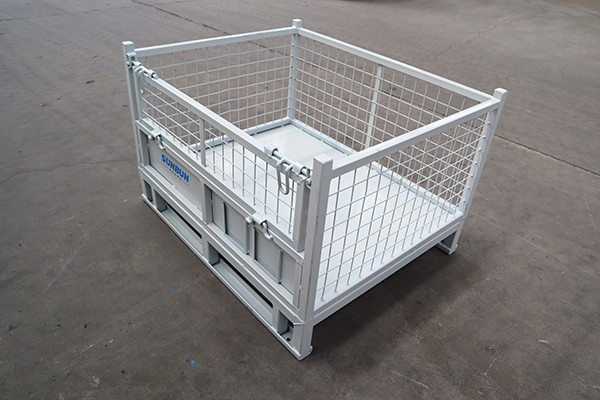 Space Saving Galvanized Wire Mesh Pallet Cage For Warehouse Storage Solutions