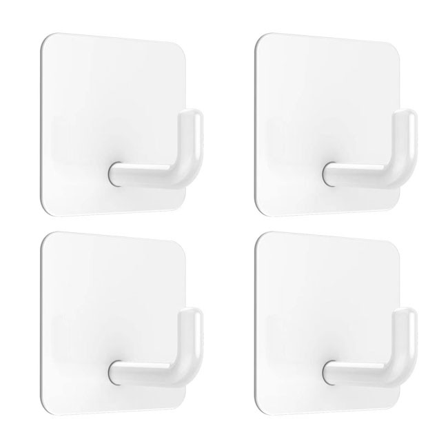 No Drilling Wall Mounted Stainless Steel Sticky Hangers Wall Hooks Adhesive Hooks