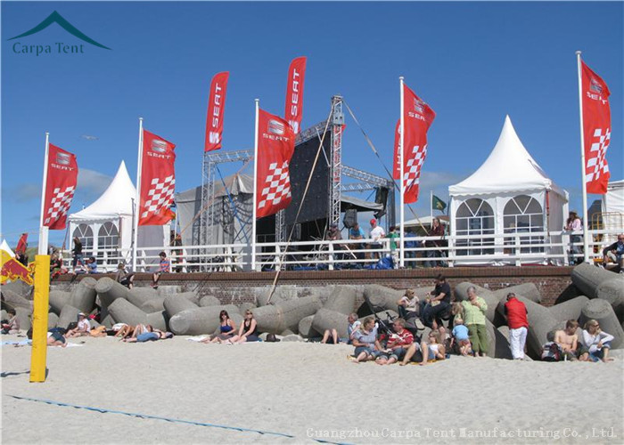 Fabric Water Proof Tent , Aluminum Gazebos And Canopies White