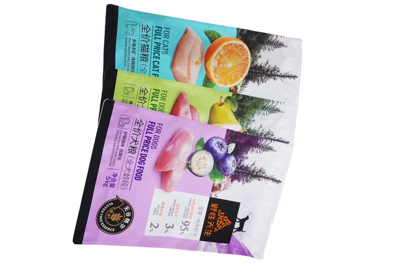 Resealable Slider Flat Bottom Openable Aluminum Rack Dog Food Packaging Bag