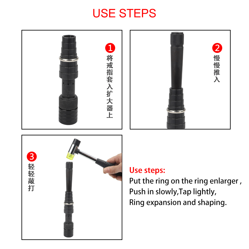 19x6x3cm Ring Stretcher And Reducer ABS Ring Size Mandrel Stick