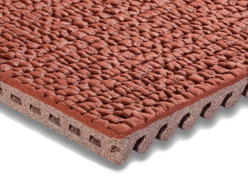 Gym Synthetic Red Prefabricated Rubber Running Track