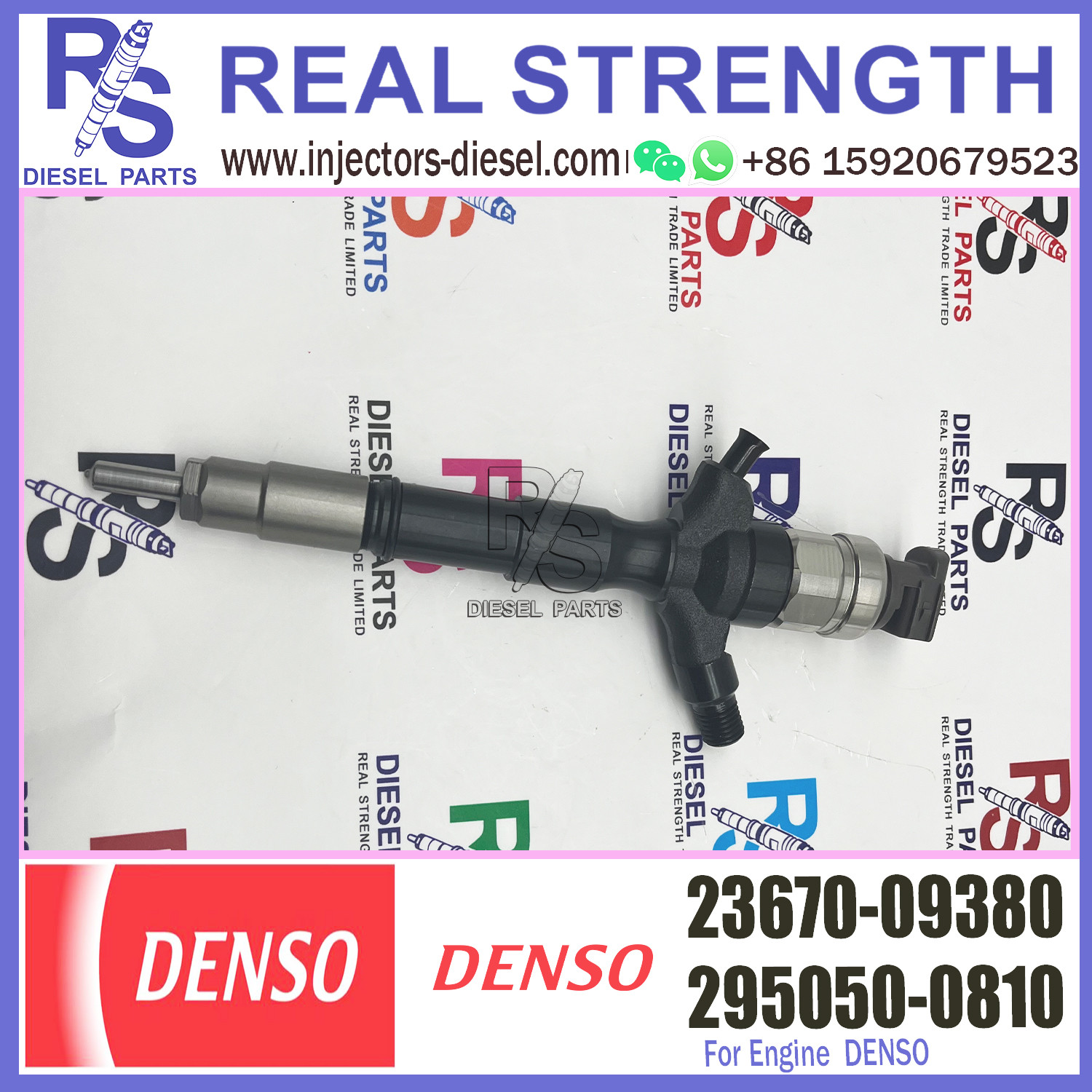 Diesel Common Rail Fuel Injector 23670-09380 For Toyota Hilux 2KD-FTV 295050-0810