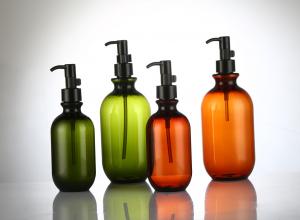Quality Empty Shower Gel Shampoo And Conditioner Bottle PET Body Wash Clear Round Shampoo Bottle for sale