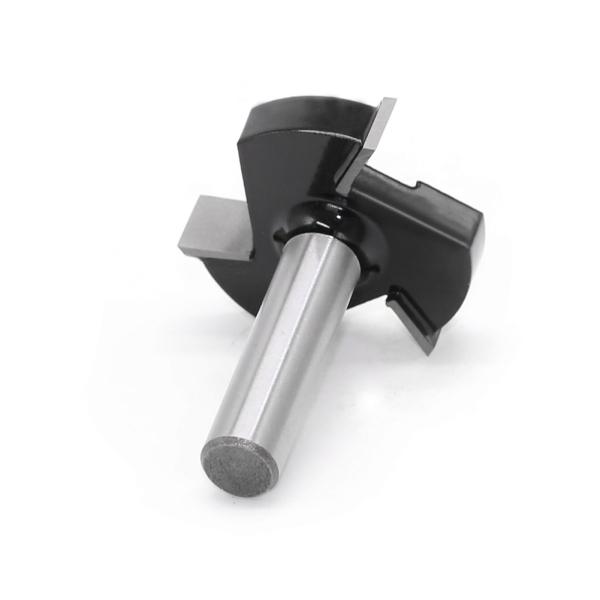Black Coating 3-blade T-type Milling Cutter 12mm 1/2 Shank Cleaning Bottom Milling Cutter Woodworking Tools Router Tools