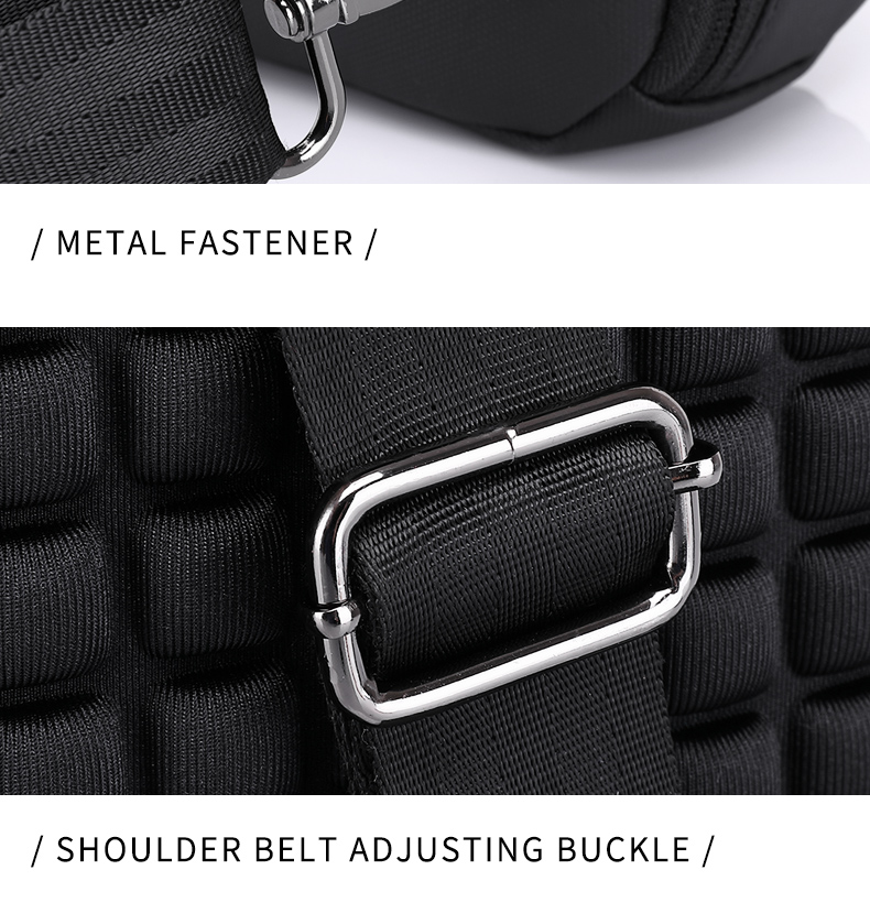 High quality custom logo men's fashion waterproof business sling bag shoulder bag chest bag