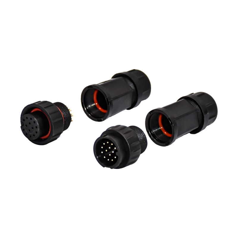 M19 Waterproof Cable Connector 12 Pin Data Screw Locking Connector