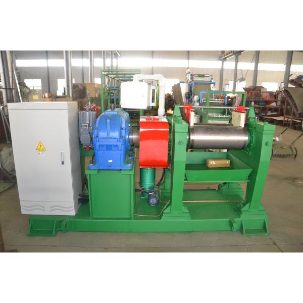 16" Roll Diameter PLC Control Stainless Steel Rubber Mixing Machine Open Rubber Mixing Mill