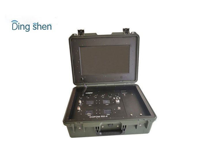 COFDM Wireless Portable Diversity HD Resolution UAV Video Receiver4 Channels