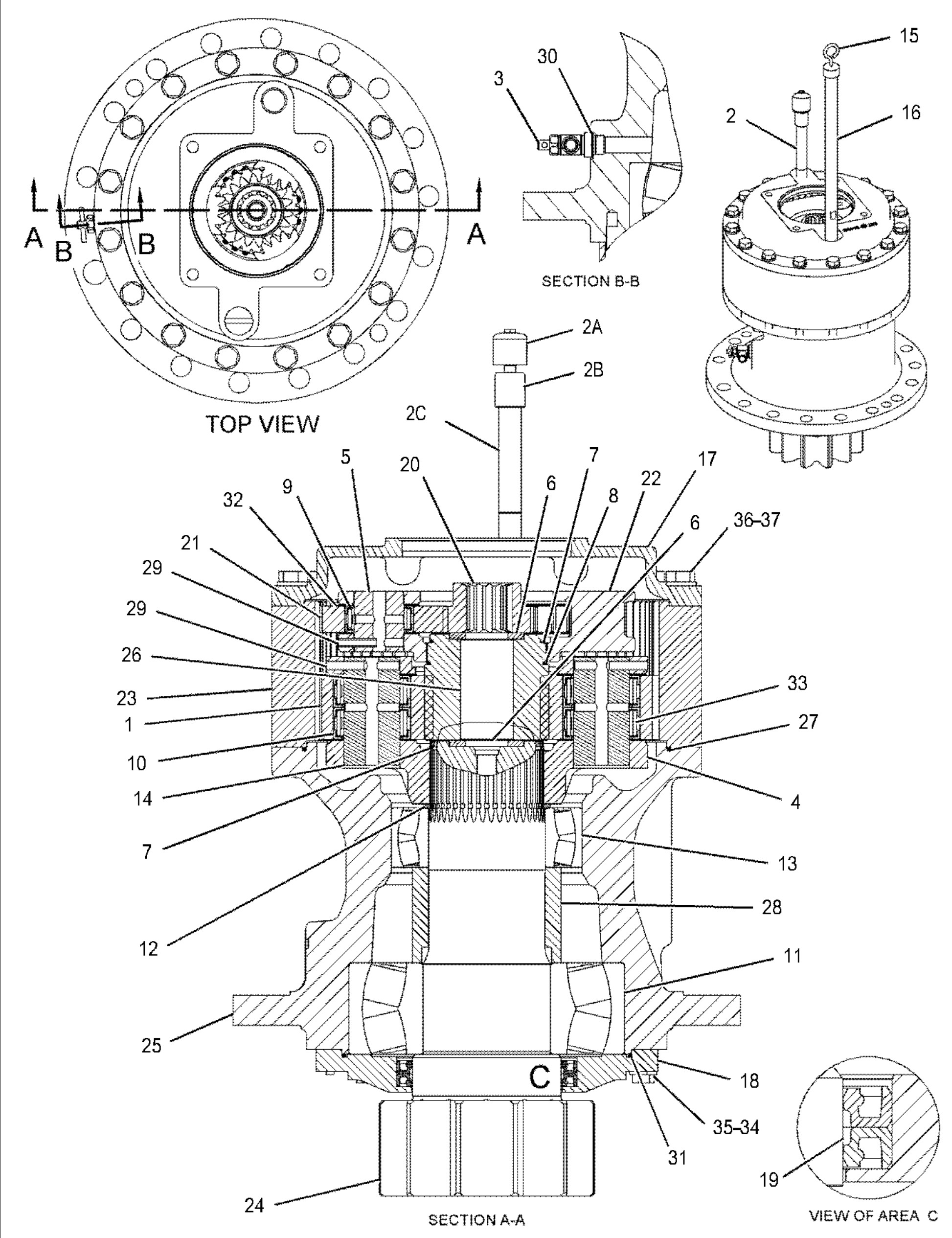191-2693 E324D E325C E329D Swing Carrier Assembly For Excavator Swing Reduction Gearbox