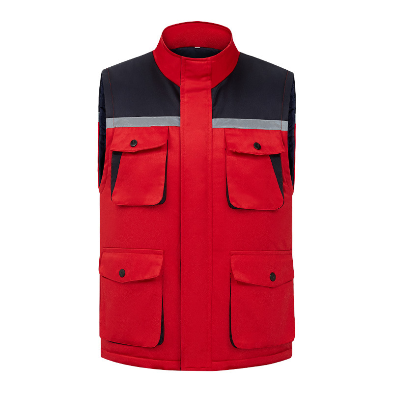 Stay Warm with Unisex Polyester Vests Waistcoats Customizable Anti-Static Workwear