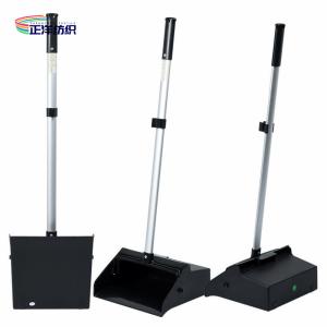 Quality 91cm Broom Dustpan Set Aluminum Telescopic Handle Industrial Windproof Lobby for sale