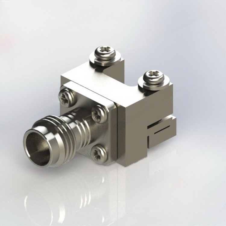 Bulkhead RF Coaxial Connector 1.85 Mm Solderless Edge Mount PCB RF Straight Connector