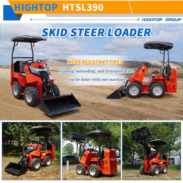 HTSL390 Mini Skid Steer Loader with Max Working Height 2398mm