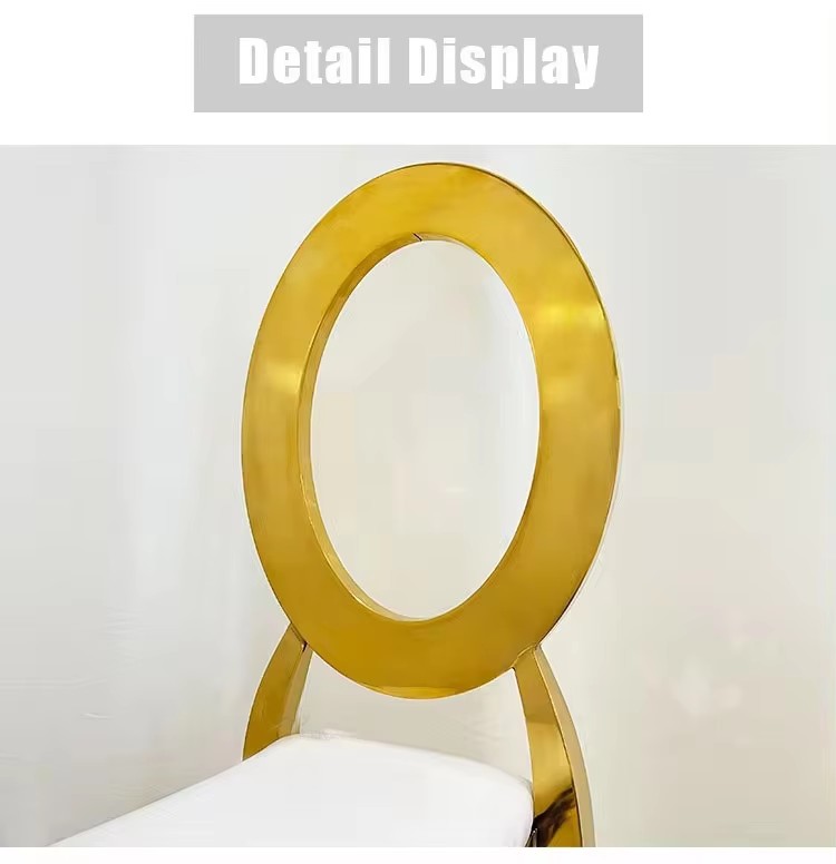 Metal Round Back Cushion Seat Banquet Chairs For Wedding Events At Hotels Restaurants