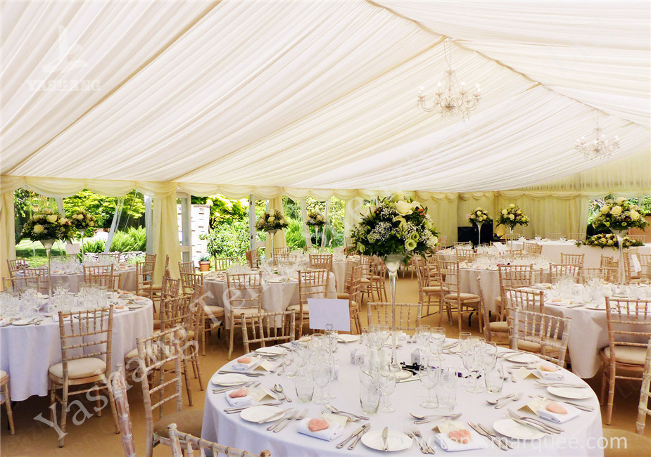 Decorated Luxury Wedding Tents Marquee With Noble / Gorgeous Linings