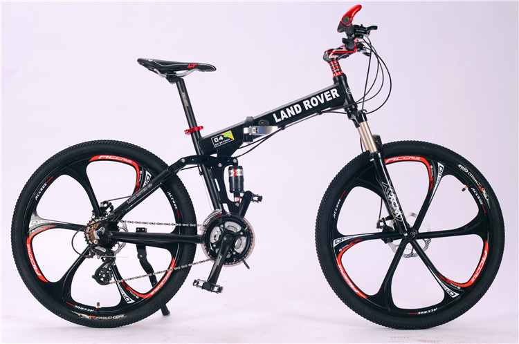 High grade customized logo Shimano hydraulic disc brake 27 speed aluminium alloy folding travel mountain bicycle