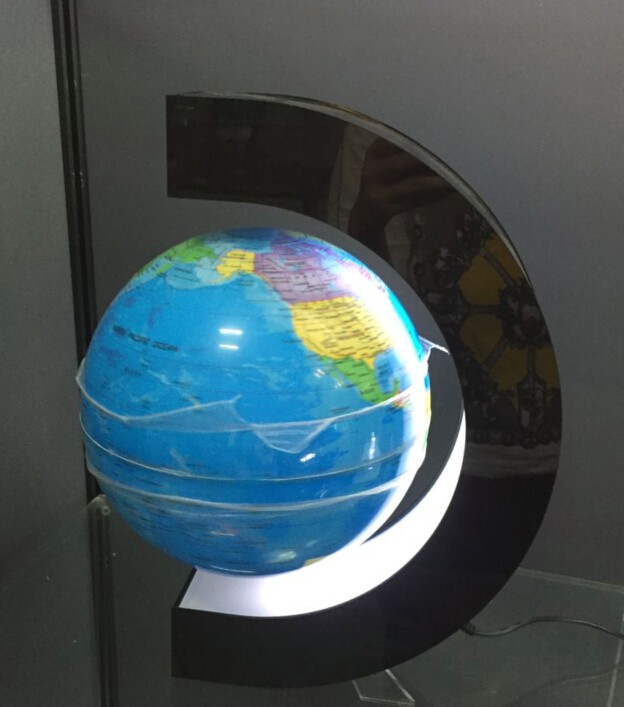 wooden base magnetic floating pop globe 8 inch ball lighting