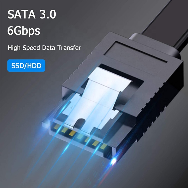 High Speed 6Gbps 8pin Data Charging Sata III 3.0 Power Extension Cable for Hard Disk HDD SSD