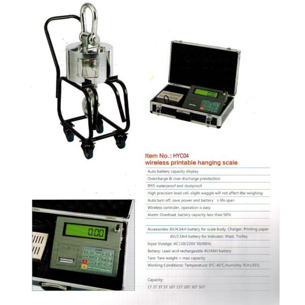 Proof Load 125% of Capacity Electric Digital Remote Control Crane Scale for 1 Ton 2 Ton 3 Ton 5 Ton 10 Ton 30 Ton 50 Ton