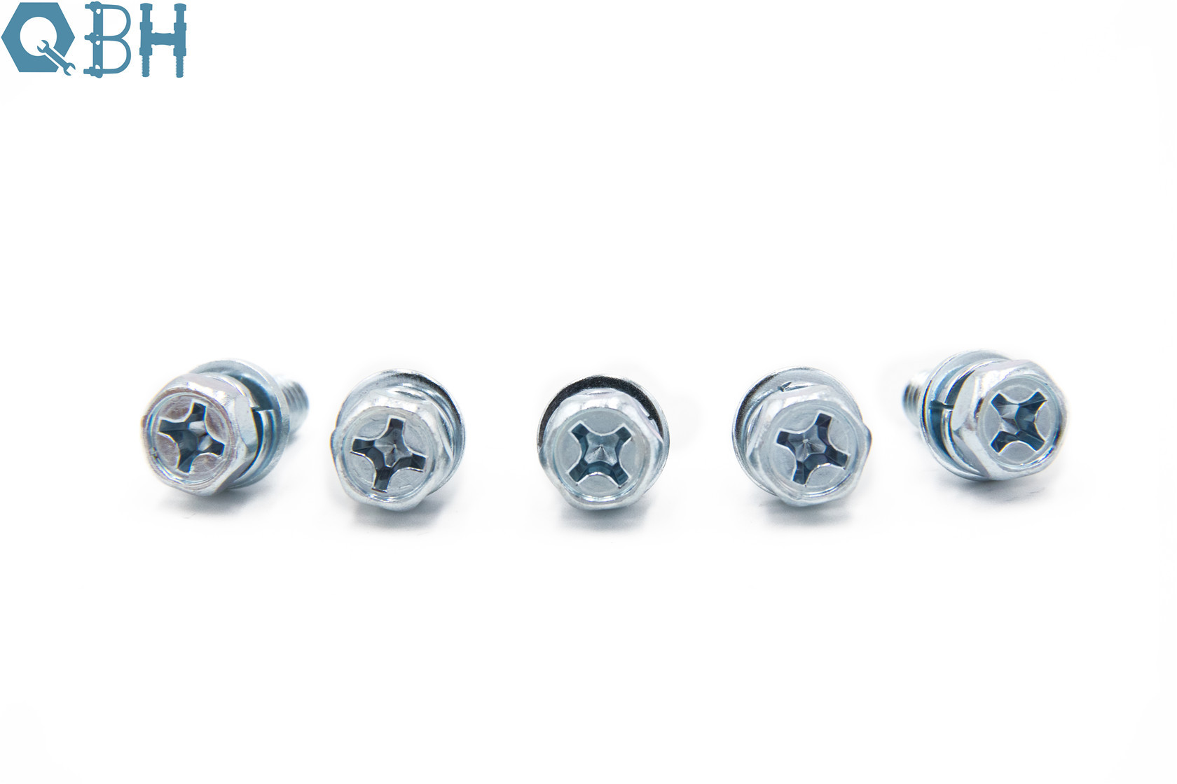 Hexagon Head Cross Recessed Bolt Zinc Coating With Indentation