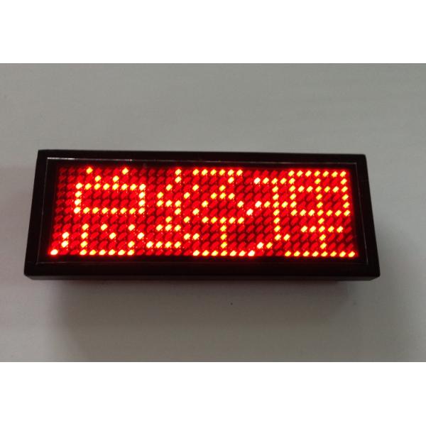 Multi-language Mini LED name badge in Red color