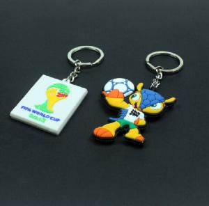 China custom soft rubber PVC key chain with logo design on sale
