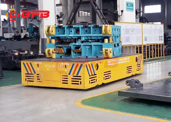 Self Loading 50 Ton Die Mold Handling Motorized Transfer Vehicle On Wheels
