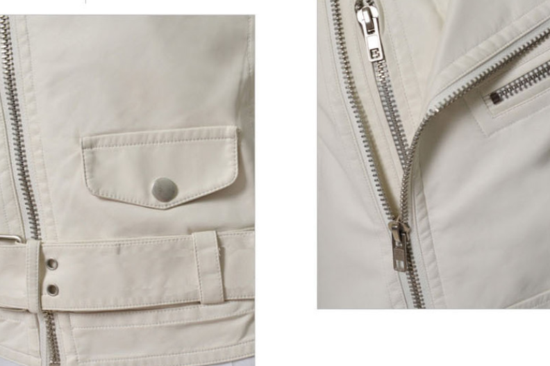 Red Waterproof Side Zipper Mens Leather Biker Vest For Winter Trendy Design