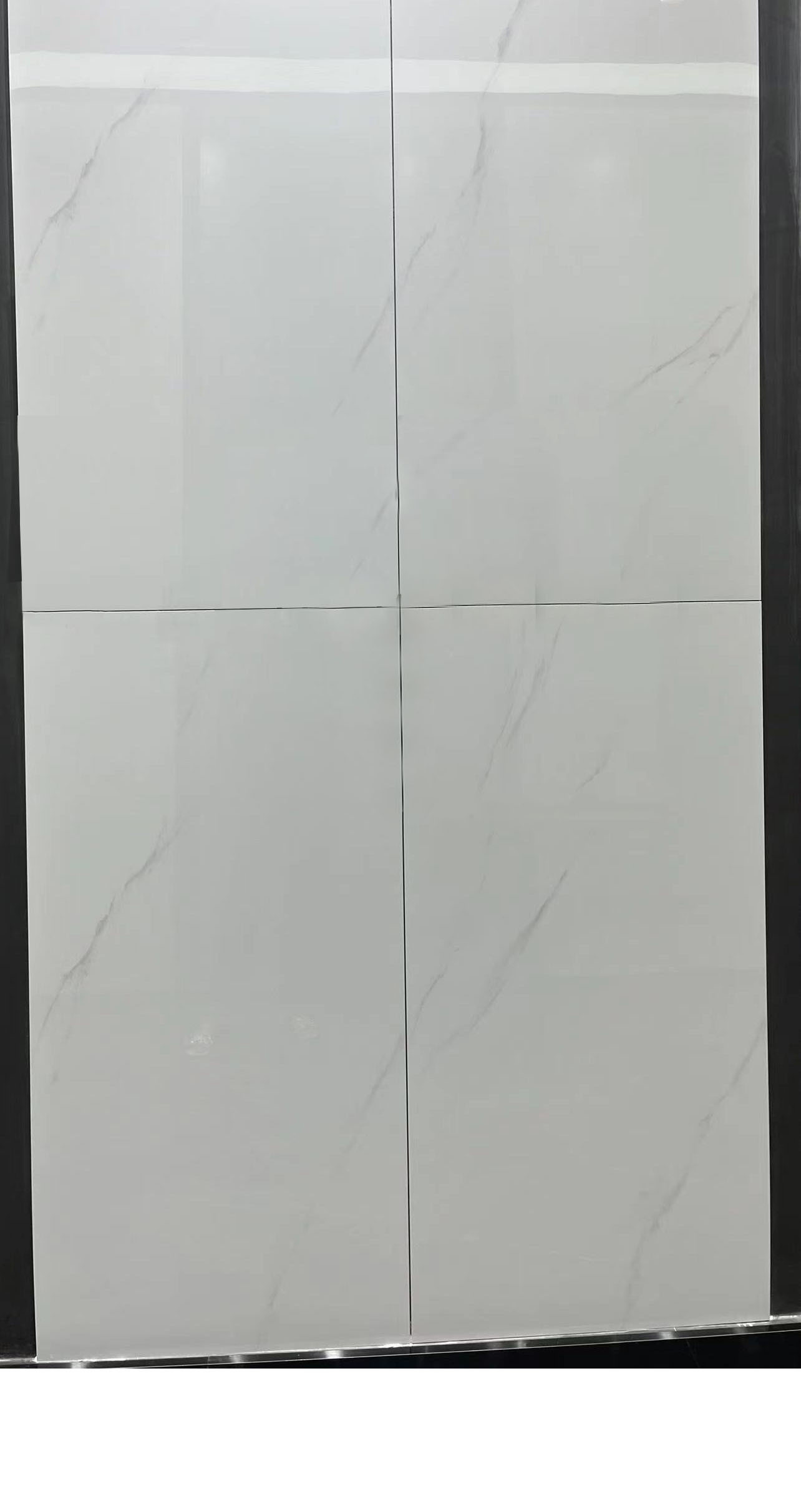 Glossy Polished Glazed White Carrara Ceramic Tiles For Floor Wall 600x1200mm Firebrick For Living Room