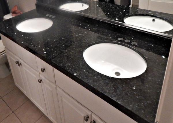 Buy Emerald Pearl Custom Made Blue Granite Slab Countertops 20mm Thickness at wholesale prices