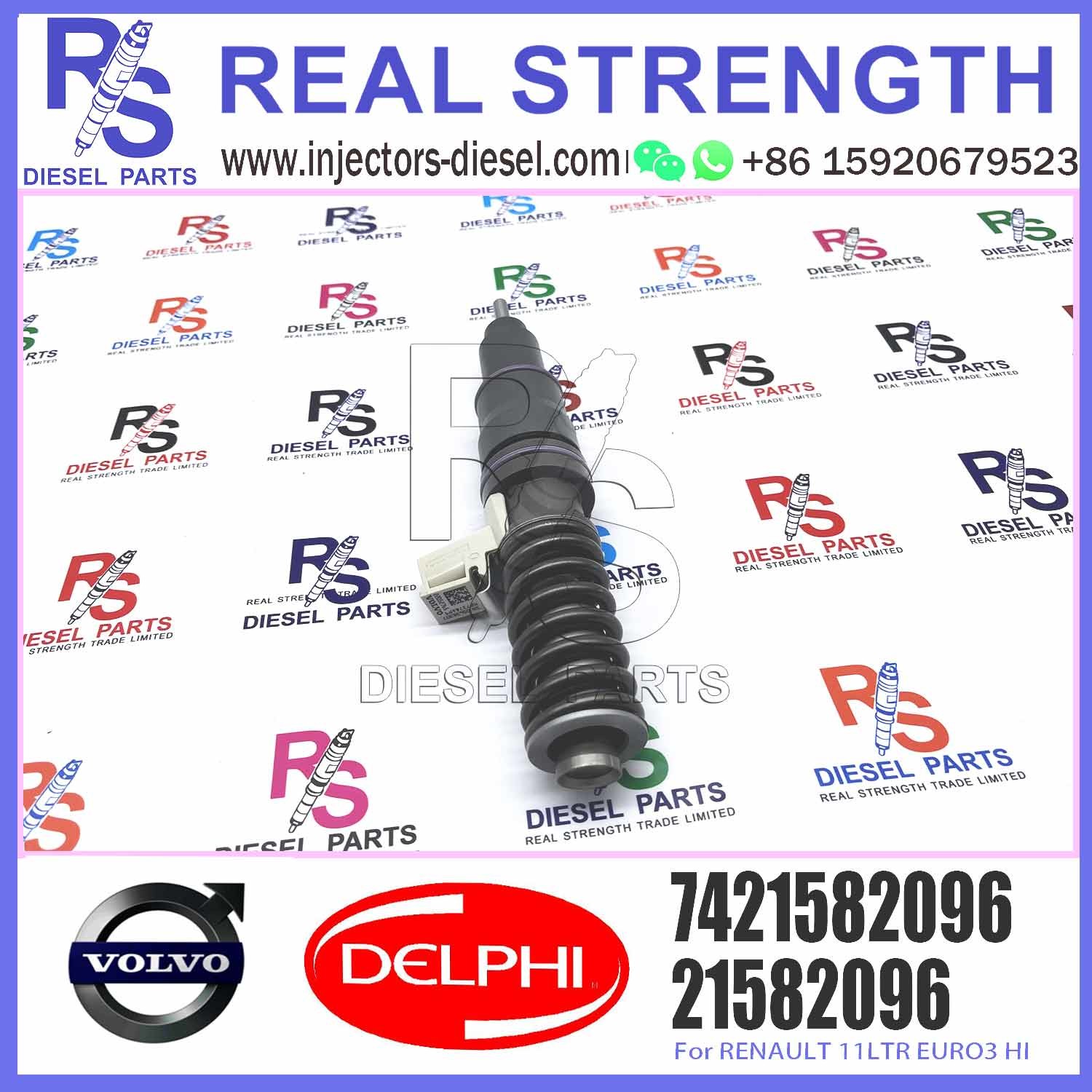 Diesel Fuel Injector 7421028880 7421644598 7485003042 7485003949 7421582096 E3.18 for V-O-L-V RENAULT 11LTR EURO3 HI