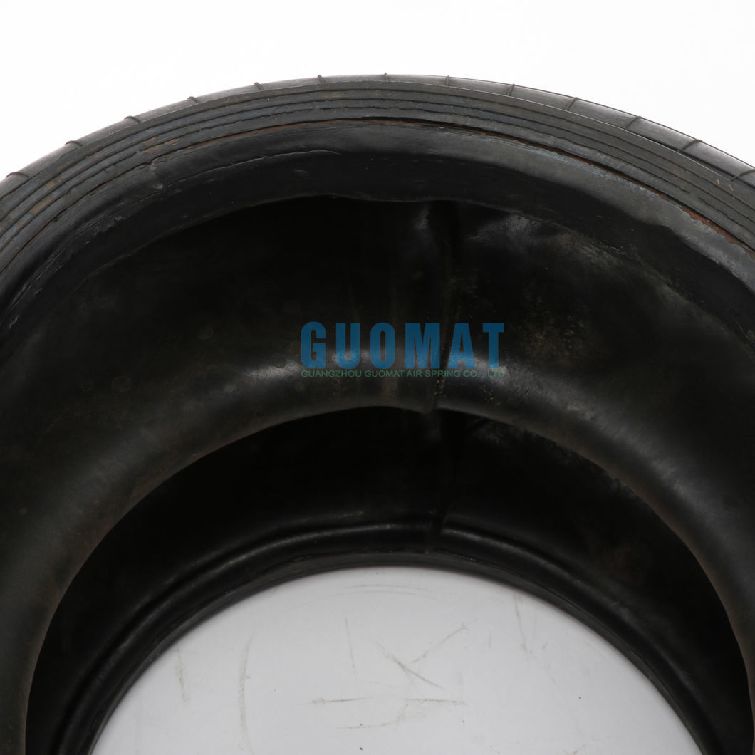 350255h-2 Flange Connection Double Convoluted Rubber Bellows / Air Spring Isolator W/O Rings