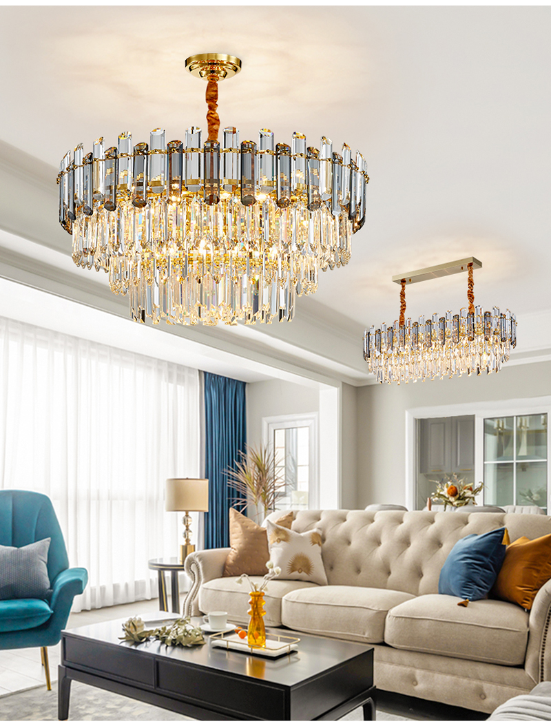 Creative Led Chandelier For Live Room 2021 Luxury Crystal Lamp Rectangle princess chandelier(WH-CY-217)