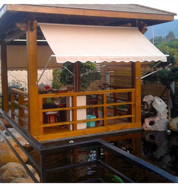 Aluminum Retractable Window Awnings Drop Arm Canopy
