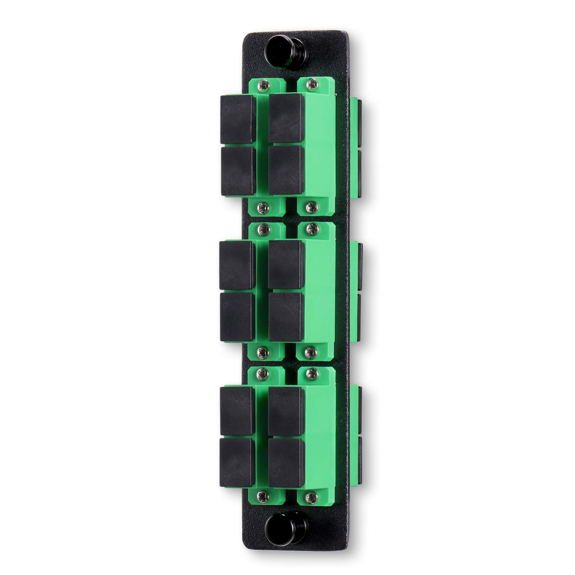 SC 12 6 Position Fiber Optic Adapter Panel With Duplex Single Mode Adapter