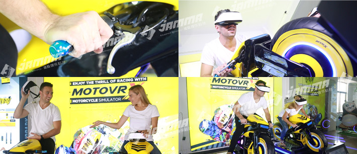 9D Virtual Reality Motorcycle Racing Simulator 3 Exclusives Games Black Yellow 24'' Monitor