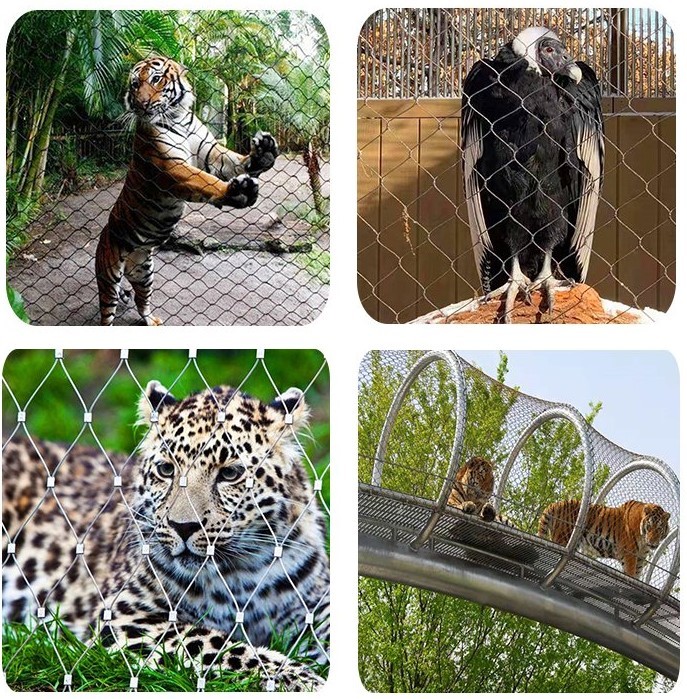 Diamond Flexible Stainless Steel Wire Rope Cable Mesh Zoo Mesh