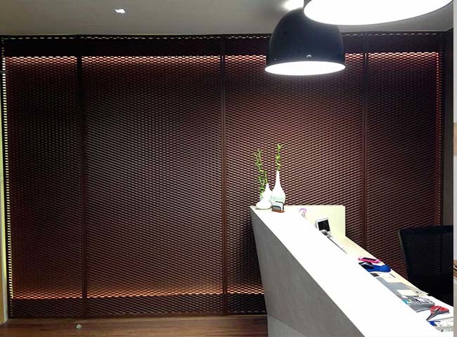Aluminum Diamond 0.8mm Thickness Expanded Metal Interior Wall Decoration Designs
