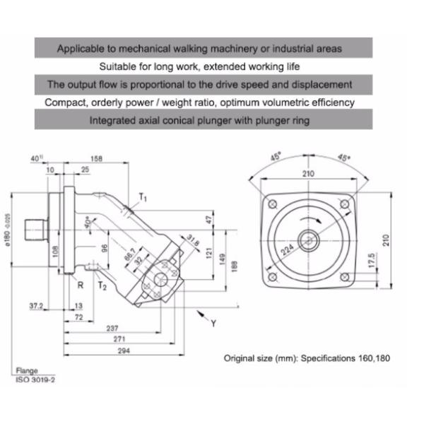 A2FO Hydraulic Axial Piston Variable Pump 45 Mpa Rexroth Original