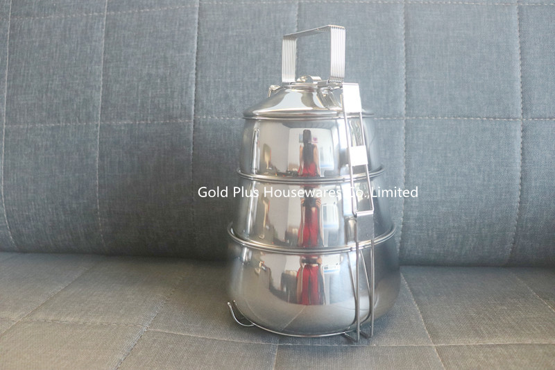FDA Thermal Bento Lunch Box SS Vietnam Tiffin Food Carrier Natural Color